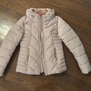 Guess Womens Pink Puffer Jacket - Size Small